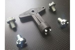 FINAO AUTOPARTS Clé + 4 Écrous Vis Boulons court Jantes Enjoliveur