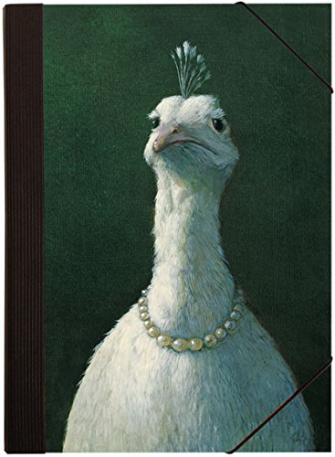 Edelmappe - Dokumentenmappe mit Gummizug 33,4 x 25,3 cm • 5304-50 ''Filmgans'' von Inkognito • Künstler: INKOGNITO © Michael Sowa • Büro • Geschenke • Weihnachtliches • Edle • Mappen