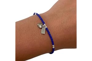 Beadlet Chelsea Football Club Fan Beaded Bracelet With Tag & Heart Charm