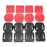 4 x Soporte plano 4 Soporte Base Curvo + 4 Plano Adhesivo + 8 3M Pegamento para Gopro Hero 2 3 3+