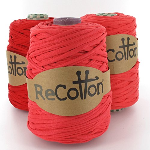 Next ReCotton 500 Stoffgarn Textilgarn Jerseygarn uni Farbe hellrot