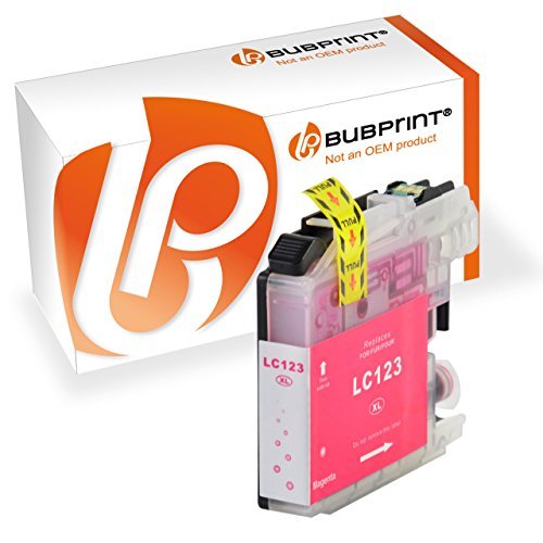 Druckerpatrone Magenta kompatibel für Brother LC-123M LC123M LC-125 XL mit Chip