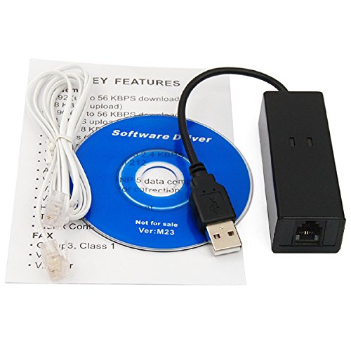 TRIXES Externes USB Modem mit 56K Daten- und Faxmodem für Windows 7 - 2