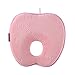 MITTAGONG Infant Prevent Flat Head Support Heart Memory Foam Baby Pillow (Print Pink)