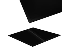 iomangio® Glasplatte Eckig 80 x 80cm Schwarz - Glasscheibe aus gehärtetem ESG Glas 6mm Dick – Tischplatte aus Sicherheitsglas Glas - Ideal als DIY Glastisch Tisch Glas Platte