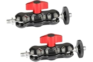 CAMVATE Braccio magico universale con doppia testa a sfera (rosso, 2 pezzi)