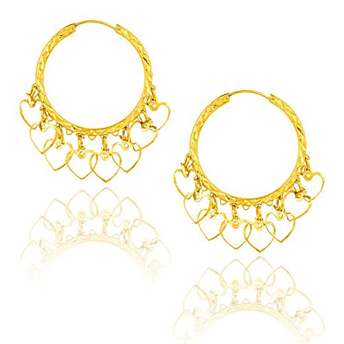 Shining Jewel - By ShivanshShining Jewel 24K Traditional Gold Bali Earrings (SJ_1016)