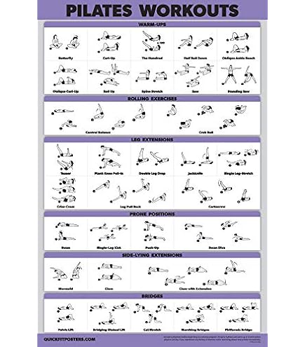 Affiche D'entraînement AeroPilates - Exercices Corps Complet, Parfait Pour Home Gym