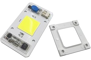 Vrabocry 50 W, 220 V, COB High Power, luce bianca fredda, 10000 K-15000 K, chip LED integrato, driver intelligente integrato, adatto per fai da te