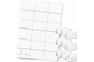 OfficeGear Extra Small Tent Cards 9-up [55 Sheets - 495 Cards] 49.5x70mm Printable A4 170gsm Scored Folding Table Top Name Place Cards for Hotels Weddings Conference Events Incl Design Template