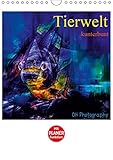 Tierwelt kunterbunt (Wandkalender 2019 DIN A4 hoch): Tierbilder fotografiert und digital gemalt. (Planer, 14 Seiten ) (CALVENDO Tiere) by 