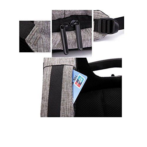 DOXUNGO Unisex USB Charging Port  44 11 26cm  Laptop Backpack College Backpack Briefcase Bag Backpack Business Bag  anti-theft   Schwarz 