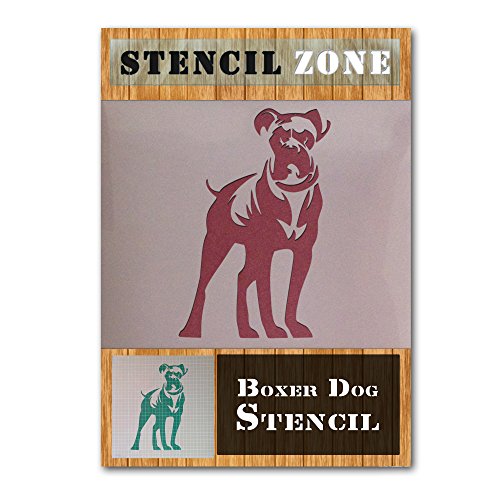 Boxer Hund Stand Mylar Gemälde Art Wand Schablone Home Decor DIY Art Crafts - A5 Size Stencil - XSmall
