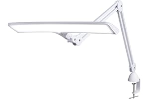 daylight Lampe de travail Lumi – 4000 lux, IRC 95+, 15W, variateur tactile 2 niveaux, lumière ultra-lumineuse idéale pour dessin, artisanat, bureau – métal, Muticolore