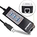 [3*USB 3.0 + 1*Gigabit Ethernet Adapter] Inateck 3 Ports USB 3.0 Bus-Powered Hub with RJ45 10/100/1000 Gigabit Ethernet Converter LAN Wired Network Adapter for Laptops, Ultrabooks and Tablet PCs with USB Ports, Compatible with Windows XP/7/8, Mac OS-X, Li RS.3042.00