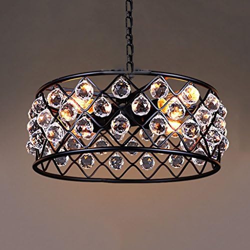 HAIYING Pendant Lamp Crystal Braided Chandelier American Retro Industrial Wind Ceiling Lamp Restaurant Cafe Bar Ceiling Lamp