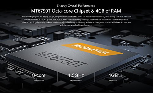 Ulefone MIX - 5,5 Zoll HD Vollbild 4G Dual-SIM Android 7.0 Smartphone ohne Vertrag 64GB Speicher 4GB RAM Octa-Core 1.5GHz 13MP+5MP Dual Hinten Kamera 13MP Frontkamera 3300mAh Fingerabdruck - Blau