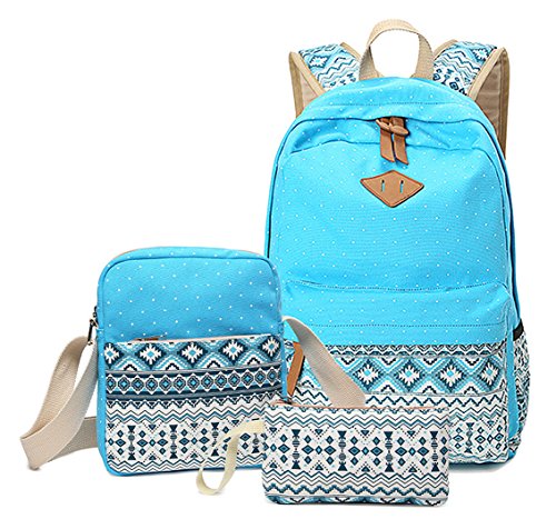 Greeniris - Mochila infantil de lona Mujer azul azul celeste