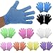 1 Pair Shower Exfoliating Wash Skin Spa Bath Gloves Massage Clean Hygiene Gloves - Black