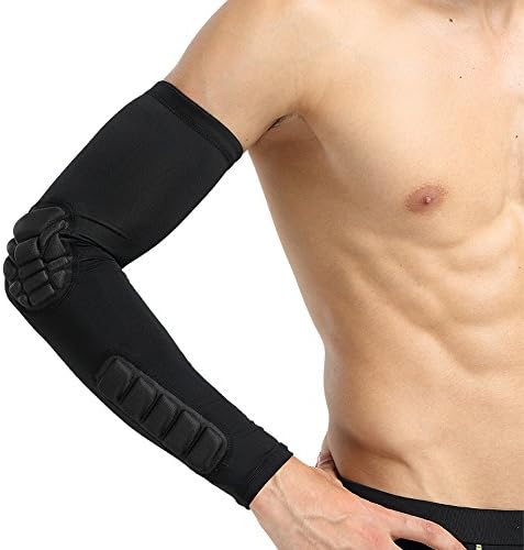 FB Sports Elbow Pads Compression Shooter Sleeves Men Women Arm Protective Sleeve with Pad for Basketball Football Volleyball Baseball Softball Cycling Running Fishing Tennis