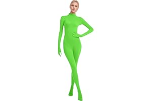 Duohropke Mono de cuerpo entero sin costuras para mujer, monocolor, spandex, traje de cuerpo entero, traje de baile, traje de carnaval