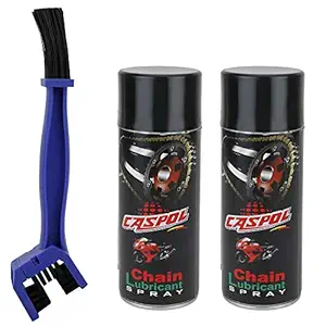Caspol Brush & 2 Chain Lubricant( 150ml Each) For Bike