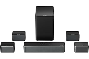 ULTIMEA 7.1 Soundbar per TV con App Intelligente, Potenza di 410W, Sistema Home Theater con Surround Virtuale, Soundbar TV con Subwoofer, 4 Altoparlanti Surround Regolabili, Poseidon D70