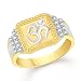 VK Jewels Om Gold and Rhodium Plated Alloy Ring for Men- FR2022G [VKFR2022G] RS.151.00