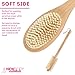 Bath Body Brush With Double Sided Head & FREE Hanging Hook. Perfect Exfoliating Body Brush + Great For Dry Brushing. This Long Handled Back Brush Is The Best Shower Back Scrubber For Men And Women!