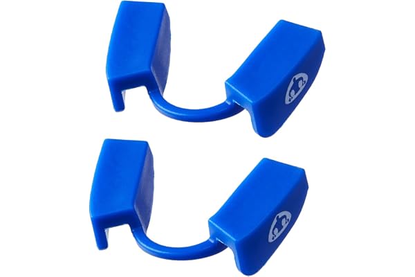 Lot de 2 protège-dents d'haltérophilie pour protéger les dents et la mâchoire, pour tous les sports de force (bleu)