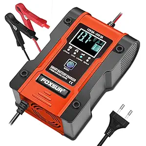 Verilux Car Battery Charger, 6A 12V / 3A 24V Intelligent Automatic Charger, 7-Segment