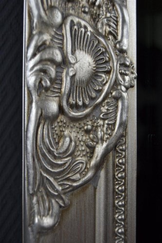 WOW Wandspiegel Spiegel barock antik Silber 100 x 50 cm Facettenschliff - 4
