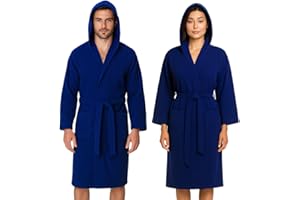 Jenny Sesal - Accappatoio Uomo e Donna in Microfibra Morbido, Leggero, Salvaspazio, a Rapida Asciugatura con Cappuccio, Tasche, Cintura a Passanti e Gancio