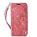 Price comparison product image Galaxy S7 Case,Galaxy S7 Wallet Case,Vioela [Premium Pattern] Wallet Stand PU Leather Bing Sparkle Giltter Diamond Fashion Design Folio Flip Cover Case For Samsung Galaxy S7 - Pink Floral Fairy