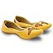 Great Art Rajasthani Jaipuri Jodhpuri Girls Women Unique Butterfly Embroidery Design Yellow Ballerina Sandals RS.326.00
