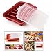Produktbild OFKPO DIY Wurst Form mit Deckel,BPA frei Silikon handgemachte Backen Form(Rot)