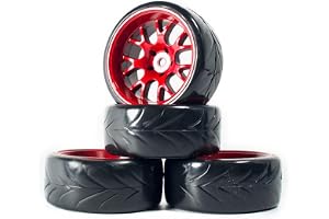 RC tillbehör 4st 1/10 RC Drift-däck Hjulnav 12mm Hex for 1:10 HSP HPI Axial Scx10 Traxxas Trx4 Tamiya HPI RC Rally On Road RC-bildäck (Color : 4PCS-02)