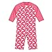 Bluezoo Kids Girl's Pink Upf Dolphin Spotted Swimsuit Age 3-4