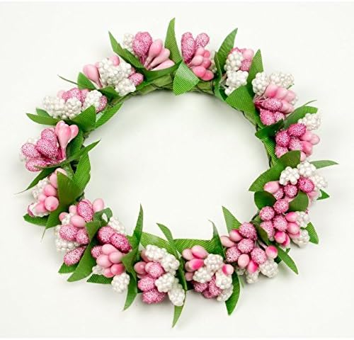 Berry Ring 7.5cm Candle Ring - suitable for 3" Dinner Candles (Spring Pink)