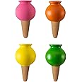 RAZURE 4 Pack Terracotta Self Watering Spikes Plant Watering Globes, 430ml Decorative Self Watering Stakes, Automatic Plant Waterer Drippers for Indoor Potted Plants(#2)