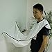 Beard Apron Gather Cloth Bib Facial Hair Trimmings Catcher Cape Sink White/Black - White, 70mm