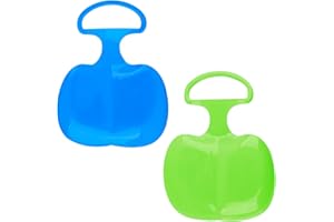 Luge à Neige, Shyllin 2 Pièces Planche de Luge à Neige avec Poignée, Toboggans à Neige, Luge Extérieure d'hiver, Traîneaux à Neige, Traîneau pour Enfants