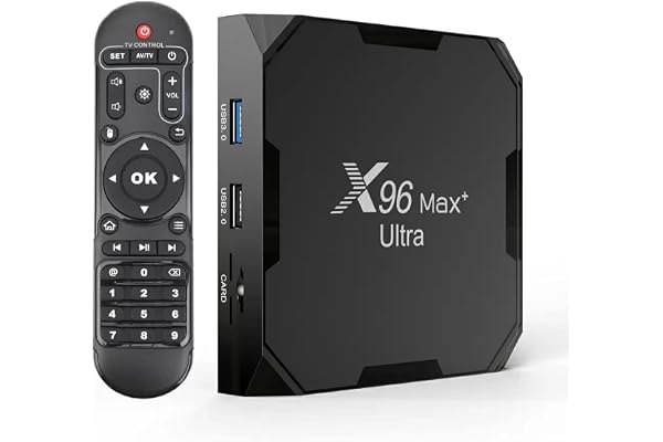 X96 Max Plus Ultra TV Box Android 11 Amlogic S905X4 4 Go 32 Go Prise en charge AV1 8K Dual Wifi BT avec clavier i8 Noir