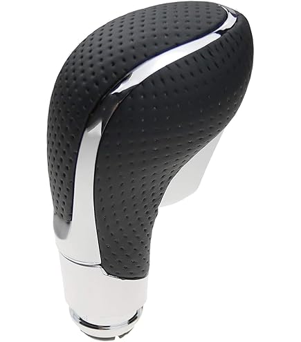 LAINLOY Car Shift Knob, 6 Speed Car Transmission Shift Head, Black Leather Shift