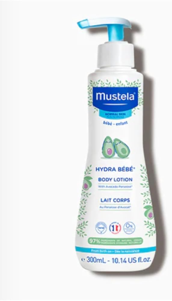 Mustela Hydra Bébé Organik Avokado İçeren Nemlendirici Bebek Vücut Losyonu, 300ml