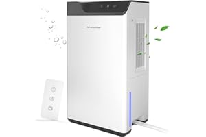 Deumidificatore,Kitette,Doppio Semiconduttore,Telecomando,Serbatoio Dell'acqua 2L Tubo Scarico1.5m,Sbrinamento Automatico,750ml/giorno Deumidificatore Casa Muffa,Deumidificatore Ambienti,Armadio,Bagno