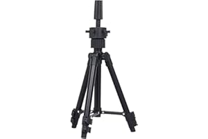 Layhou Mini treppiede Supporto regolabile in metallo per parrucchieri per parrucchiere Parrucca per manichino Testa per parrucca per testa di bambola