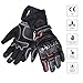 Produktbild Motorradhandschuhe Winter, CARCHET warme motorradhandschuhe wasserdicht Touchscreen Verdickung Vollfinger Anti-Rutsch für Motorrad Outdoor, Herren und Damen schwarz(L)