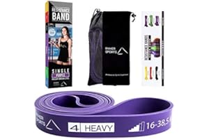 Ryher Bandas de Resistencia Fitness - Banda Elastica musculacion para Crossfit, dominadas, Asistente para pullups o Levantamiento de Pesas - Incluye Manual, PDF y Bolsa