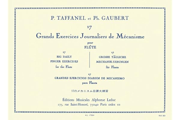 Paul taffanel & philippe gaubert 17 grands exercices journaliers de mecanisme - flute traversiere